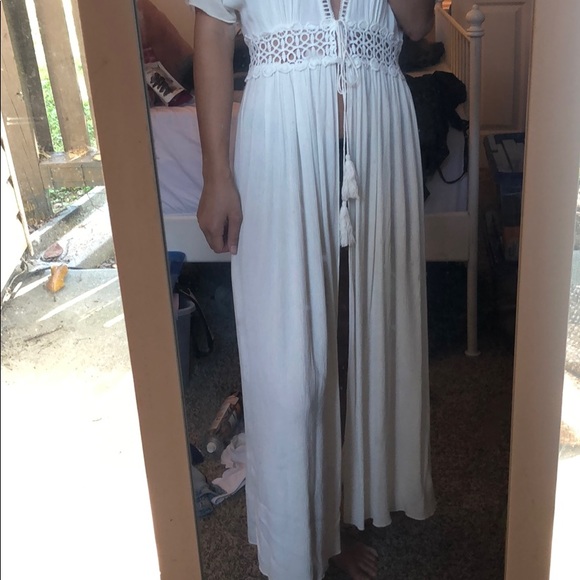 white maxi cover up - Picture 3 of 5